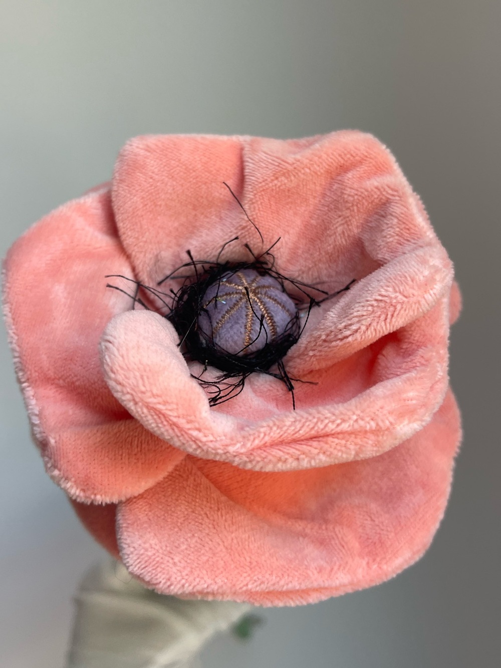 CJ Hendry Sydney Flower Market pale pink and purple poppy plush flower